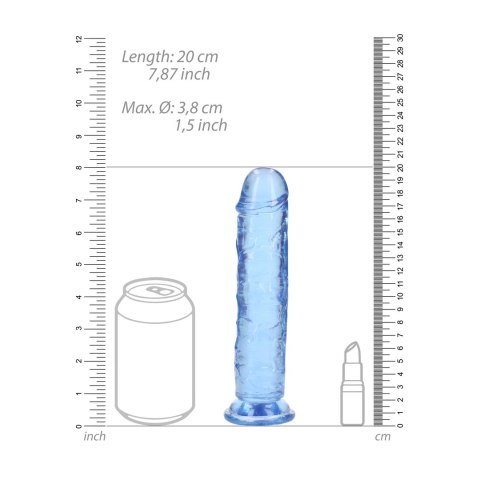 RealRock Crystal Clear model z przyssawką 18 cm przezroczysty
