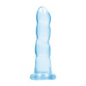 RealRock Dildo Transparentne 17 cm z Przyssawką Powierzchnia Karbowana