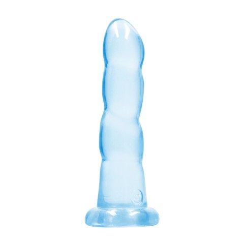 RealRock Dildo Transparentne 17 cm z Przyssawką Powierzchnia Karbowana