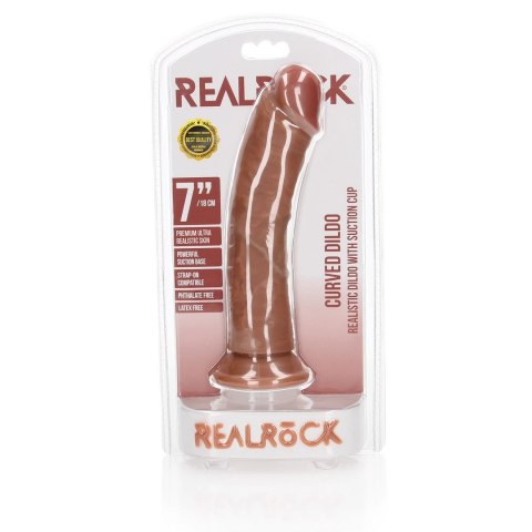 RealRock Model 18 cm z przyssawką - anatomiczny, elastyczny, beżowy