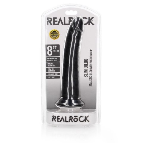 RealRock Model Slim 20,5 cm z przyssawką - smukła anatomiczna forma