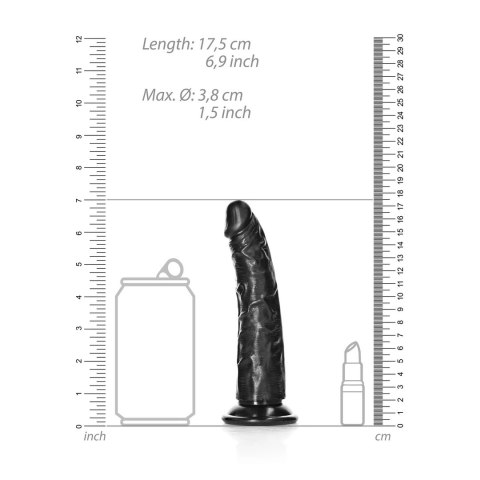 RealRock Model Smukły 15,5 cm - anatomiczny z przyssawką, naturalny kształt