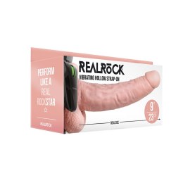 RealRock Pasek z anatomicznym wibratorem z jądrami 23 cm, regulowany