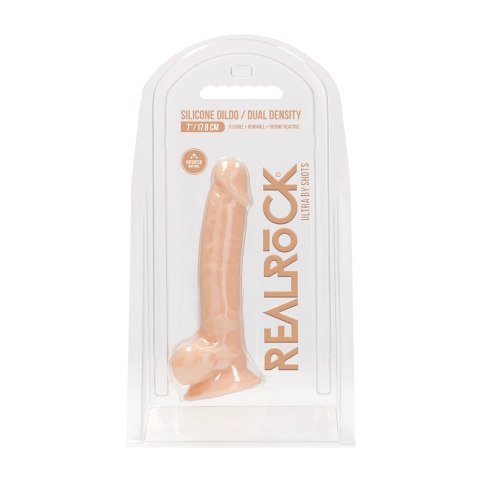 RealRock Ultra Model silikonowy z przyssawką i anatomicznymi kulkami 18 cm
