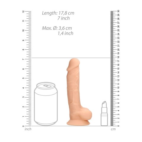 RealRock Ultra Model silikonowy z przyssawką i anatomicznymi kulkami 18 cm