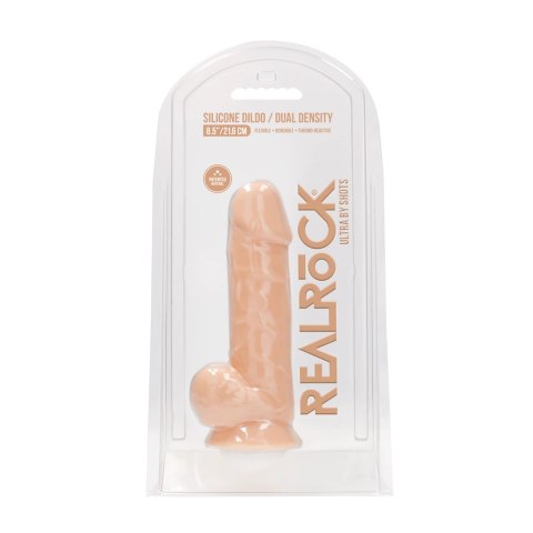 RealRock Ultra silikonowy model z jądrami 21,6 cm przyssawka cielisty