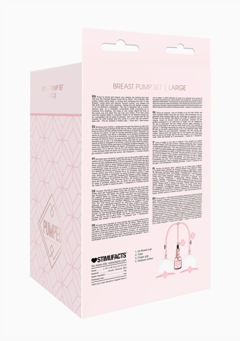 Pumped by Shots - Duży zestaw prożniowy do stymulacji piersi