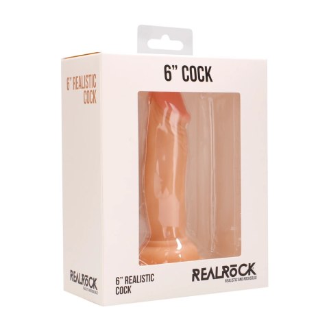 RealRock Model 15 cm - anatomiczny model z przyssawką, kolor naturalny