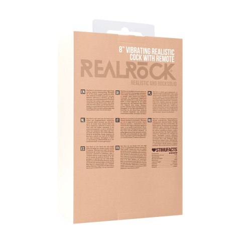 RealRock Model Wibrujący z Pilotem 20 cm - Anatomiczny, Przyssawka