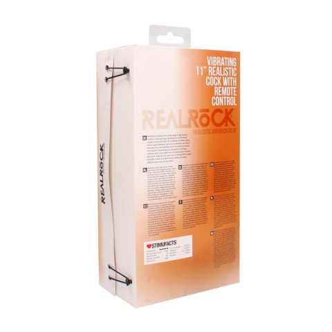 RealRock Model Wibrujący z Pilotem 28 cm Skora Realistyczna Powierzchnia