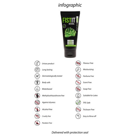Shots Fist It Natural - Lubrykant wodny, 100 ml, ekologiczny, wegański