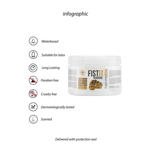 Shots Fist It Professional żel intymny znieczulający 500ml na bazie wody