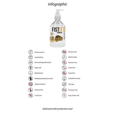 Shots Fist It żel nawilżający 500 ml bezzapachowy wodna formuła