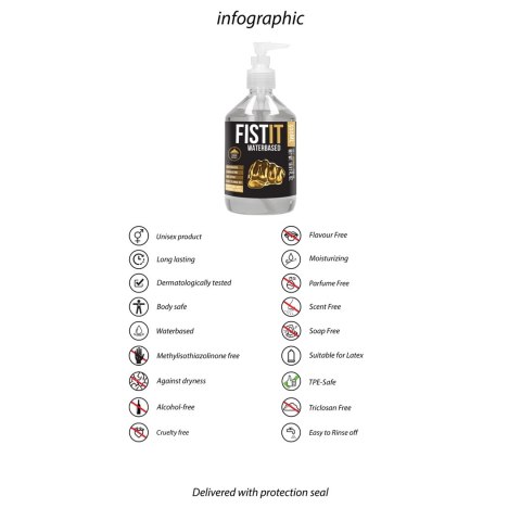 Shots Fist It żel nawilżający wodny 500 ml dermatologiczny