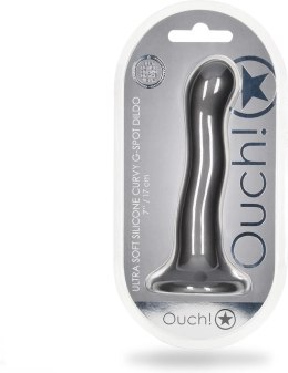 Ouch! Curvy G-Spot silikonowy model ultra miękki 17 cm metaliczny