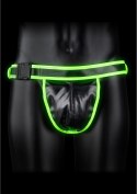 Ouch! Glow in the Dark Majtki z Klamrą S/M, Zielone, Regulowane