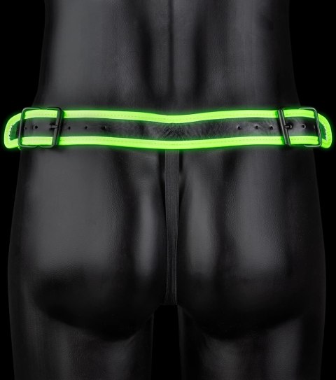 Ouch! Glow in the Dark - pas z klamrą, świecący, rozmiar S/M