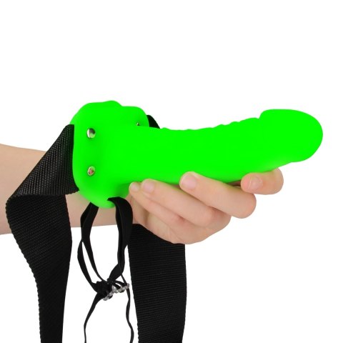 Ouch! Glow in the Dark uprząż z paskiem, świecąca, 18 cm, zielona