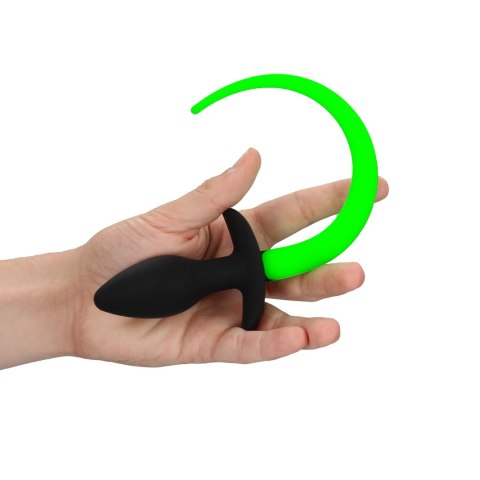 Ouch! Glow in the Dark - zatyczka analna fluorescencyjna, zielona
