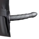 Ouch! Hollow Strap-On 20 cm zakrzywiony, teksturowany model na pasku