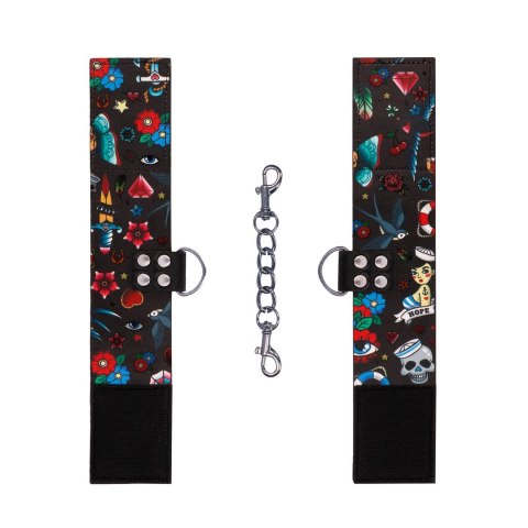 Ouch! Ankle Cuffs z Regulacją i Nadrukiem - Uniwersalny Rozmiar