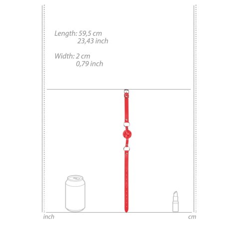 Ouch! Knebel z kulką - regulowany pasek, czarny, uniwersalny