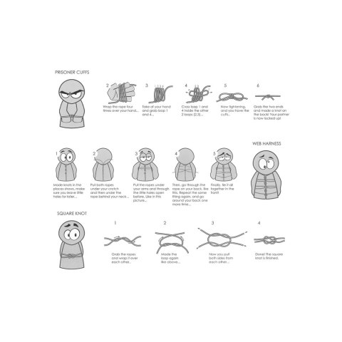 Ouch! Lina do Shibari 10 m - wytrzymały sznur bawełniany czarny