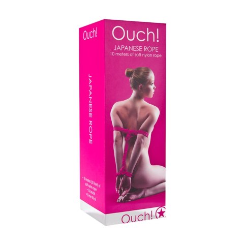 Ouch! Lina do praktyk wiązania 10 m, czarna, model japoński