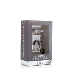 Ouch! Regulowane zaciski z łańcuszkiem stal nierdzewna aluminium