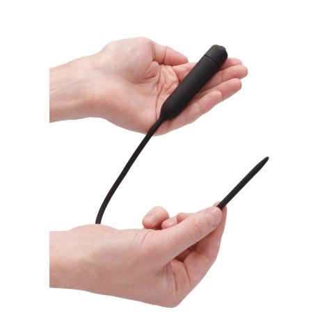 Ouch! Silikonowy wibrujący korek analny extra długi elastyczny