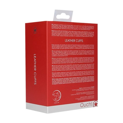 Ouch! Skorzane mankiety z futrzanym wnętrzem, uniwersalne z rzepem