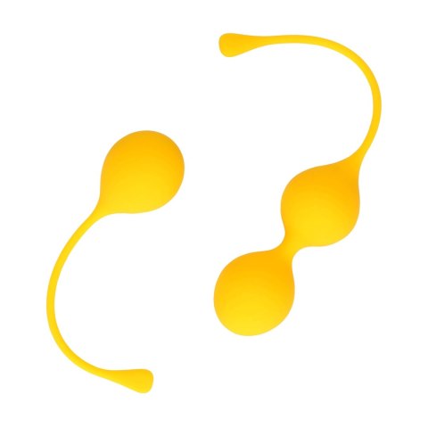 Loveline Carambola - Zestaw silikonowych kulek do ćwiczeń mięśni dna miednicy żołty