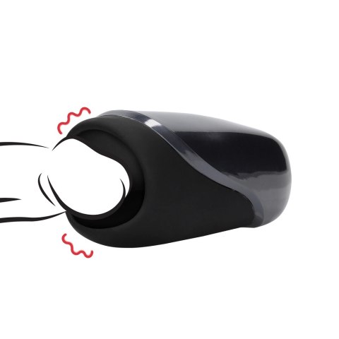 Loveline Licorice Black - Wibrująca maszyna intymna, silikonowa, czarna