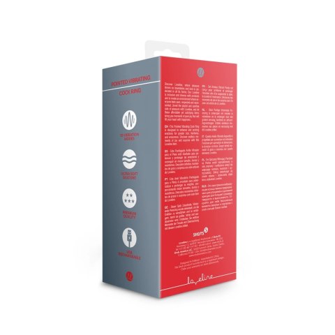 Loveline Licorice Black - wibrujący pierścień z wypustkami, czarny