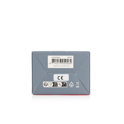 Loveline Licorice Black - wibrujący pierścień z wypustkami, czarny