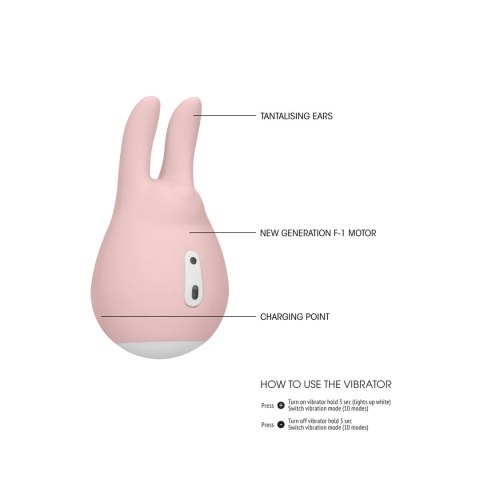 Loveline Love Bunny - Kompaktowy stymulator punktowy USB, silikonowy
