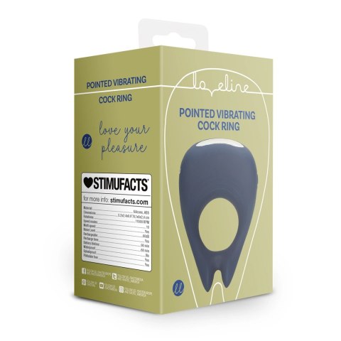 Loveline Pierścień Anatomiczny Spiczasty Baltic Blue - Model Wibrujący