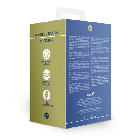 Loveline Pierścień Anatomiczny Spiczasty Baltic Blue - Model Wibrujący