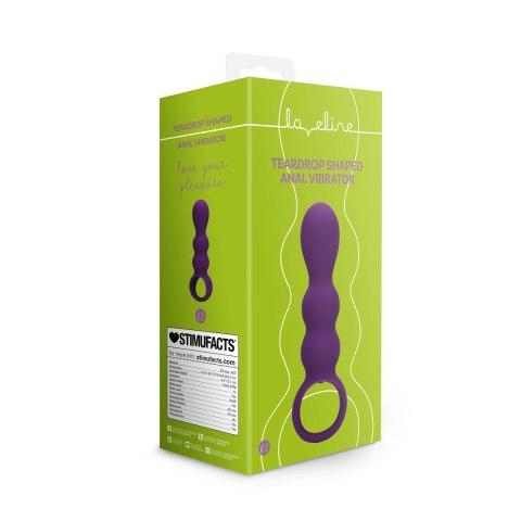 Loveline Wibrator anatomiczny Clear Purple - model łezka, silikonowy