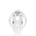 Man|Cage Chastity Cage 9,5 cm transparentna - system kontroli komfortu