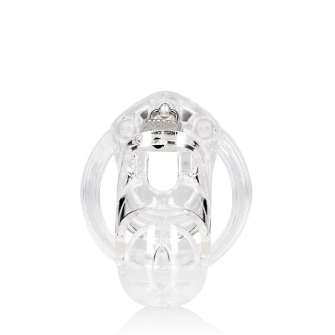 Man|Cage Chastity Cage 9,5 cm transparentna - system kontroli komfortu
