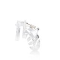 Man|Cage Chastity Cage 9,5 cm transparentna - system kontroli komfortu