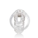 Man|Cage Chastity Cage 9,5 cm transparentna - system kontroli komfortu