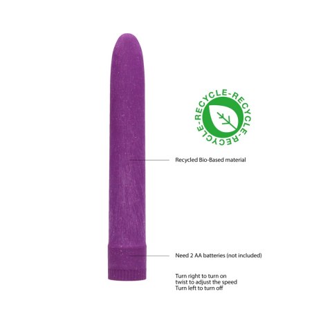 Natural Pleasure Bio Wibrator 18 cm - ekologiczny, gładki, zielony
