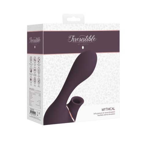 Shots Irresistible Mythical - 10-biegowy wibrator z elastyczną końcowką, fioletowy