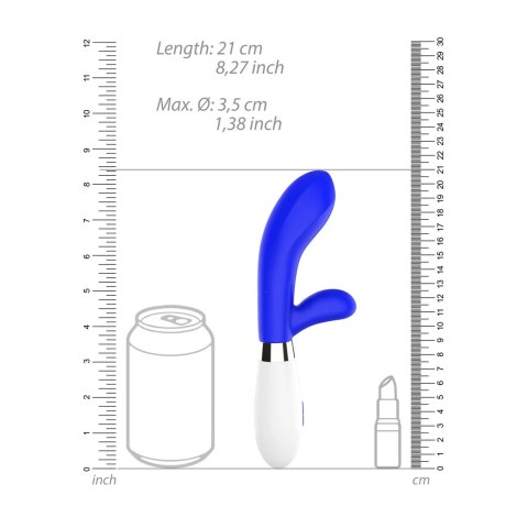 Shots Luminous Achilles - wibrator dwusilnikowy, silikonowy, 21 cm