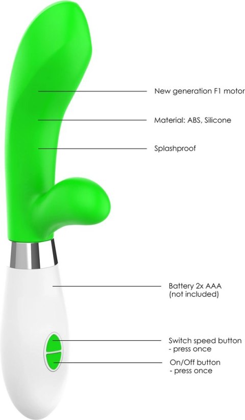 Shots Luminous Achilles - wibrujący stymulator punktu G i łechtaczki, fioletowy