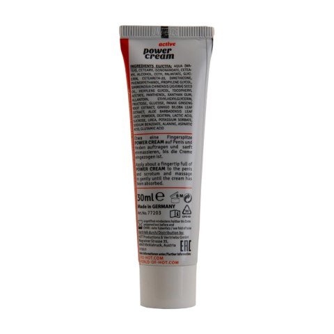 HOT Power Cream krem dla mężczyzn 30 ml intensywna formuła