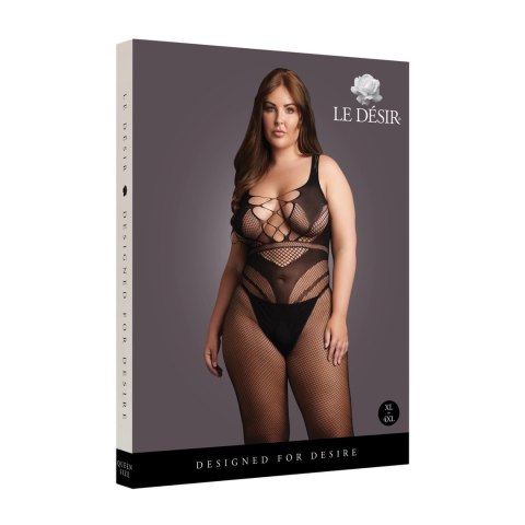 Le Desir Bodystocking Plus Size model z podkreślającymi liniami XL-4XL