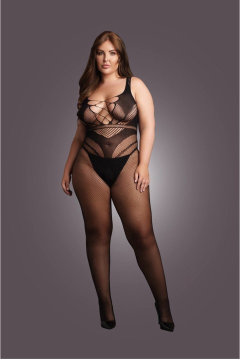 Le Desir Bodystocking Plus Size model z podkreślającymi liniami XL-4XL